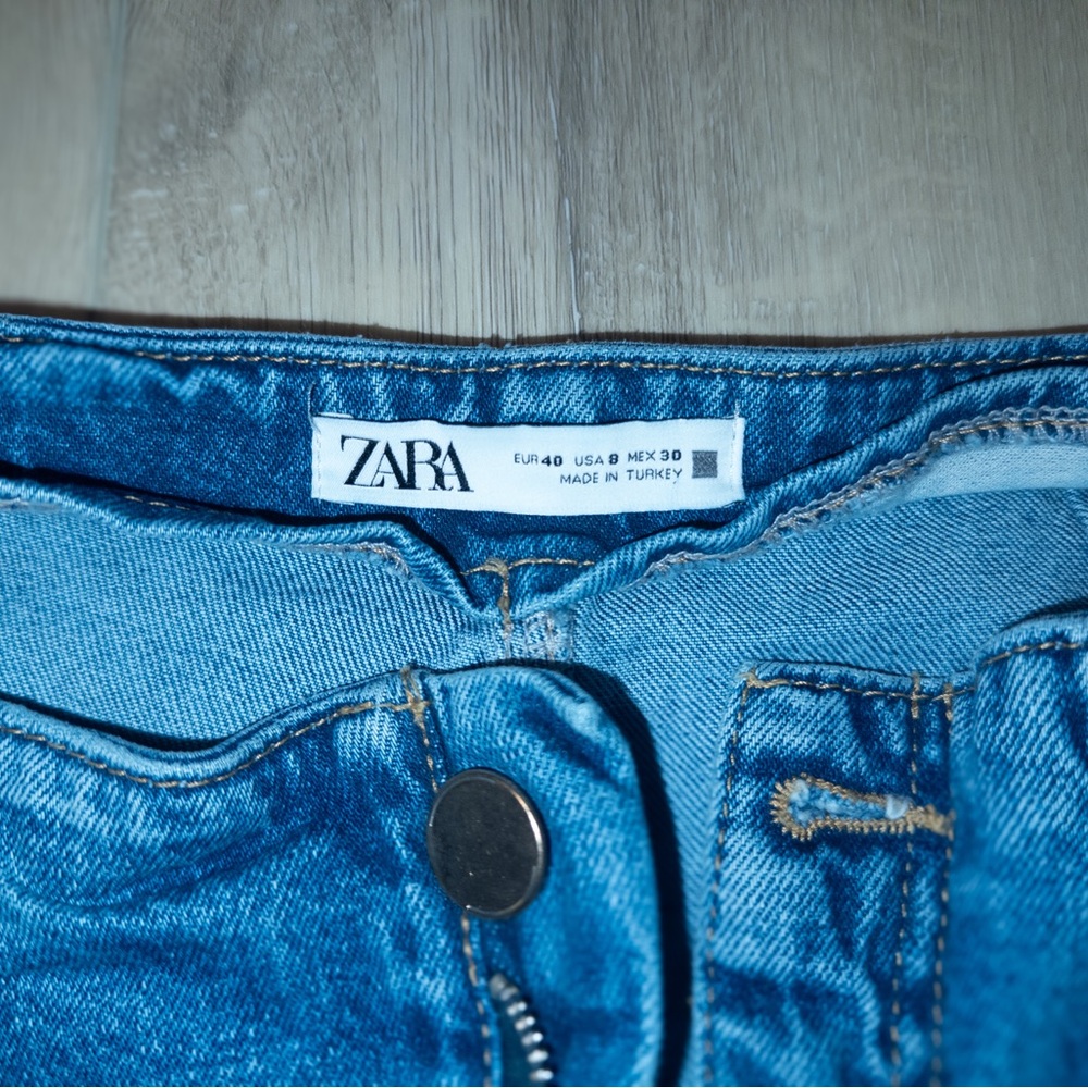 Zara Light Blue Denim Pants